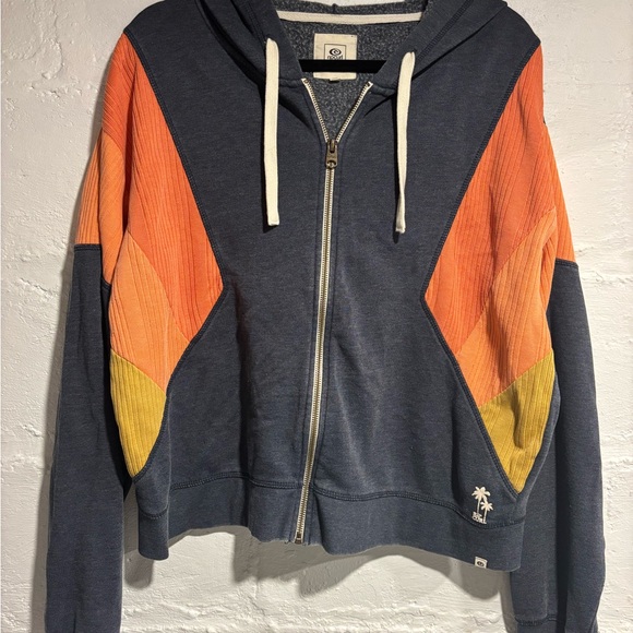 Rip Curl Blue and multi color Zip-Up Hoodie - Picture 1 of 2